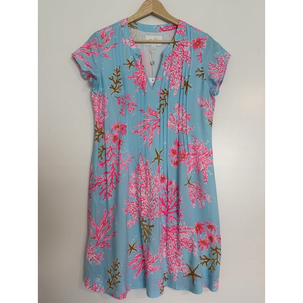Lilly Pulitzer Ansella Dress Women’s 00 Multi Royal Coral NWT